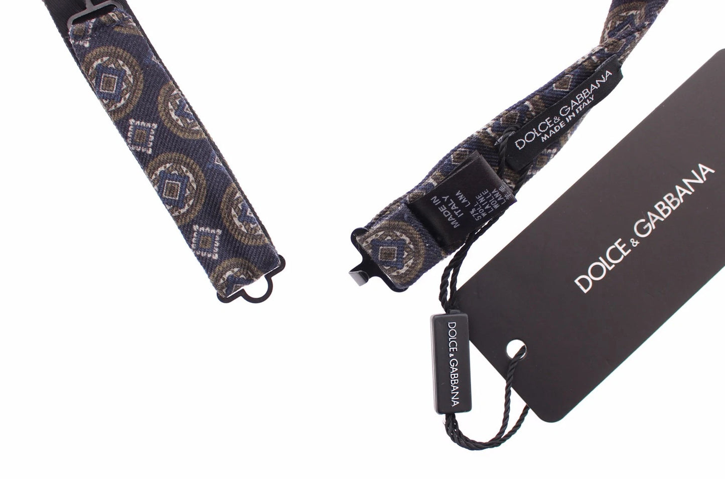 Dolce &amp; Gabbana Blaue Seiden-Barock-Fantasi-Fliege Papillon