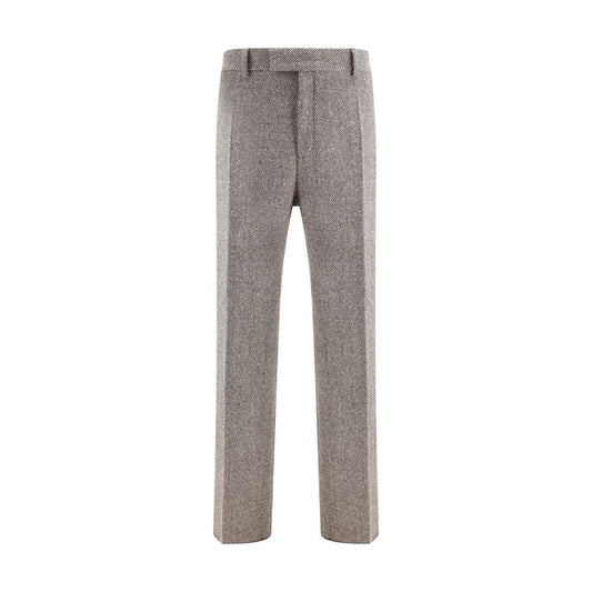 Ferragamo Graue Fleece-Woll-Freizeithose