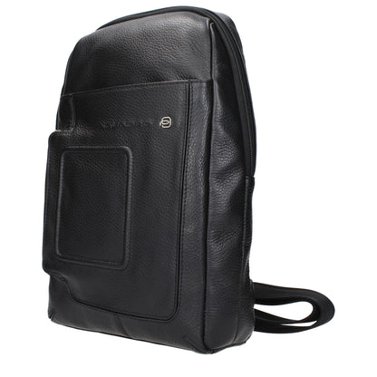 Piquadro Schwarze Umhängetaschen aus Leder