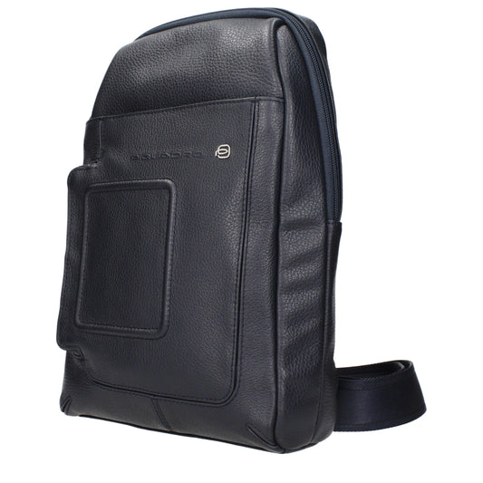 Piquadro Blaue Leder-Umhängetaschen