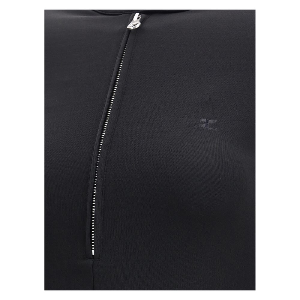 Courrèges Jersey-Bikerkleid mit Reißverschluss