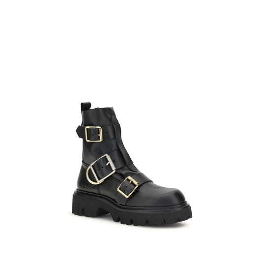 Vivienne Westwood Black Calf Leather Bos Taurus Ankle Boots