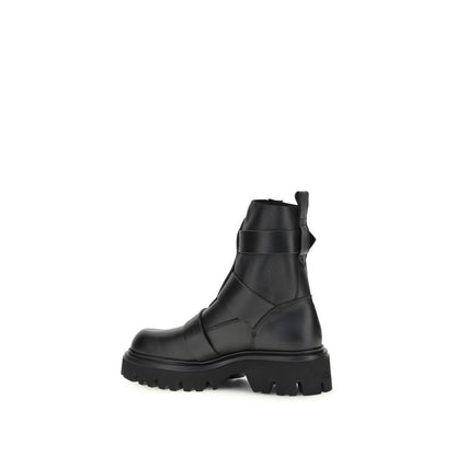 Vivienne Westwood Black Calf Leather Bos Taurus Ankle Boots