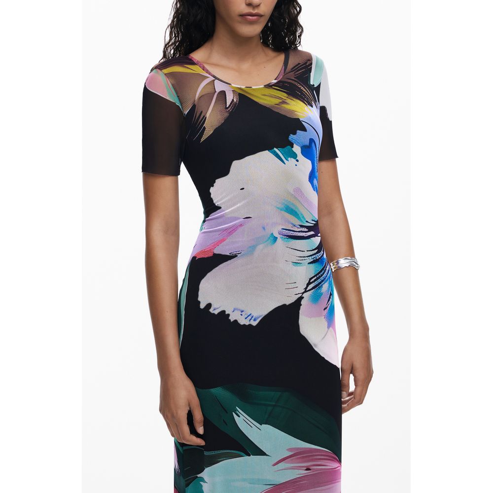 Desigual Schwarzes Polyester-Damenkleid