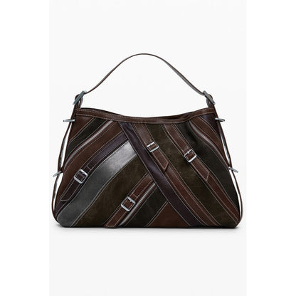 Desigual Braune Polyethylen-Damenhandtasche