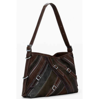 Desigual Braune Polyethylen-Damenhandtasche