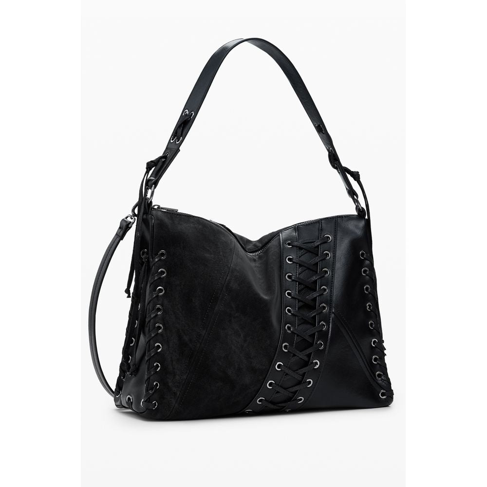 Desigual Schwarze Polyethylen-Damenhandtasche