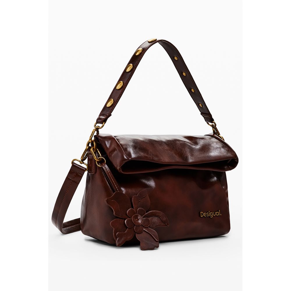 Desigual Braune Polyethylen-Damenhandtasche
