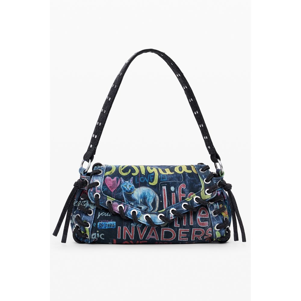 Desigual Blaue Baumwoll-Damenhandtasche