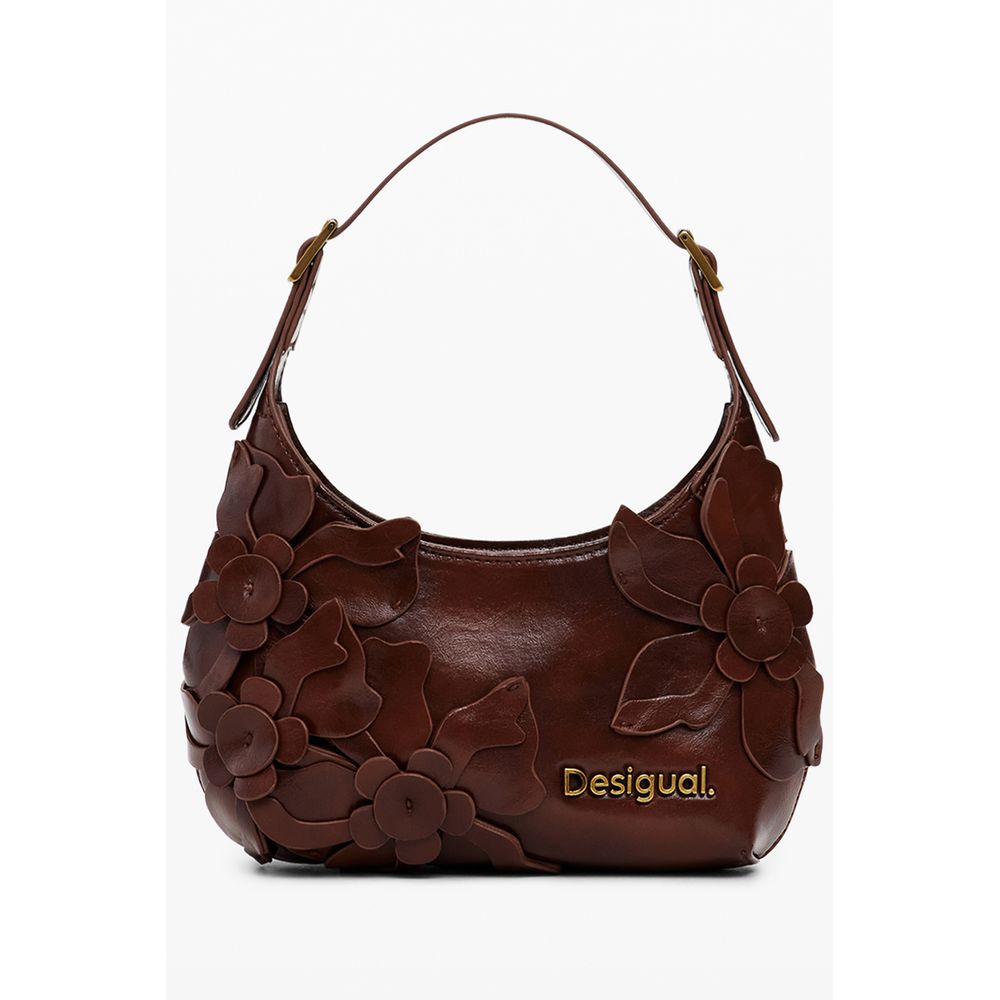 Desigual Braune Polyethylen-Damenhandtasche