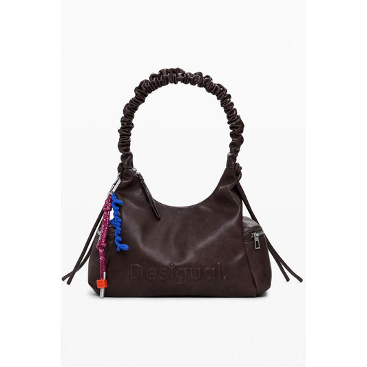 Desigual Braune Polyethylen-Damenhandtasche