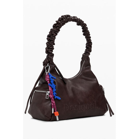 Desigual Braune Polyethylen-Damenhandtasche
