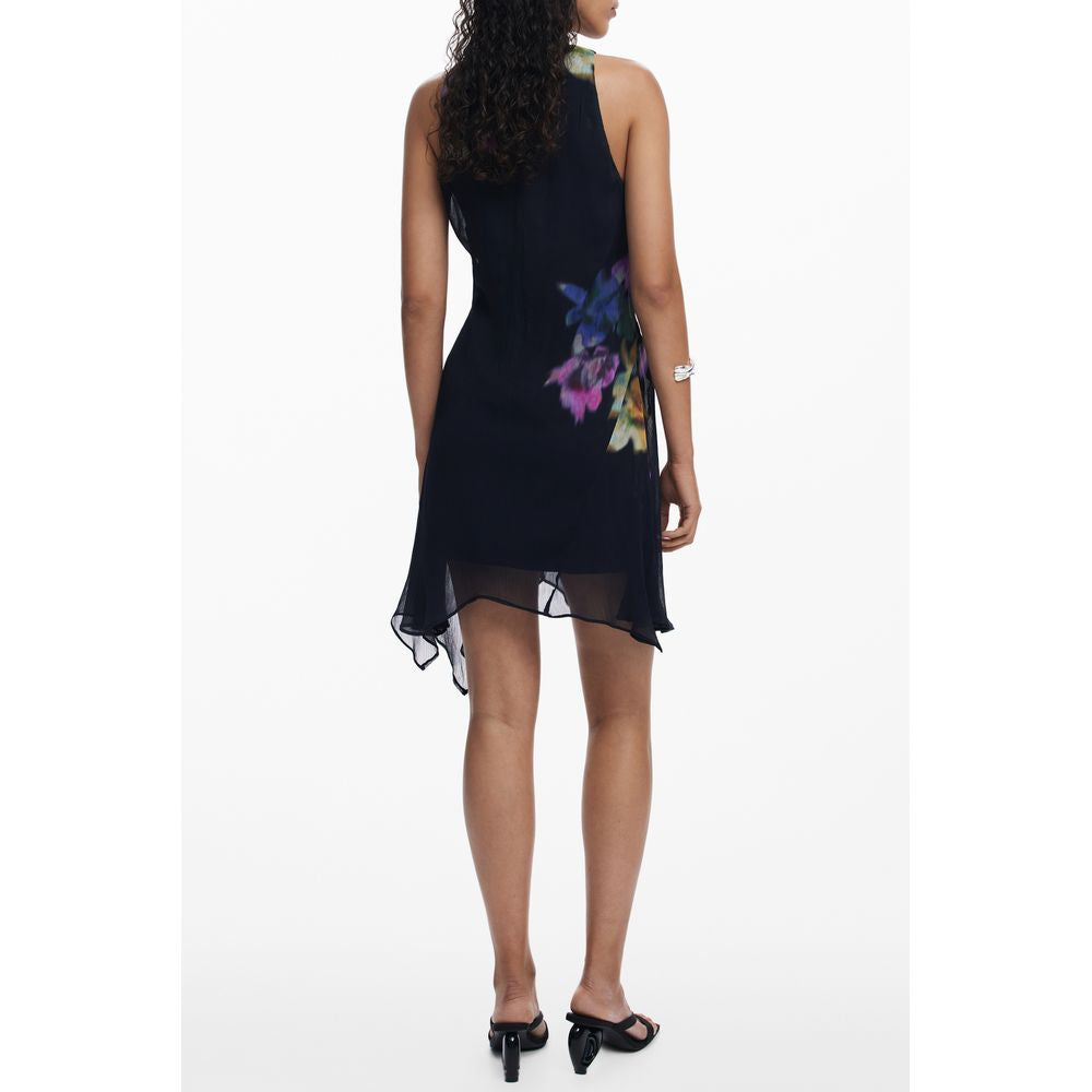 Desigual Schwarzes Polyester-Damenkleid