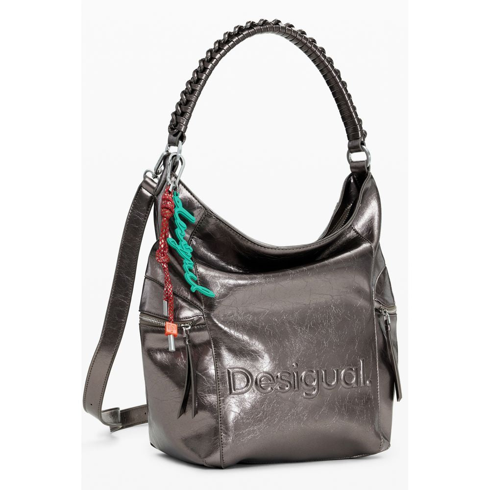 Desigual Bronze Polyethylen Damen Rucksack