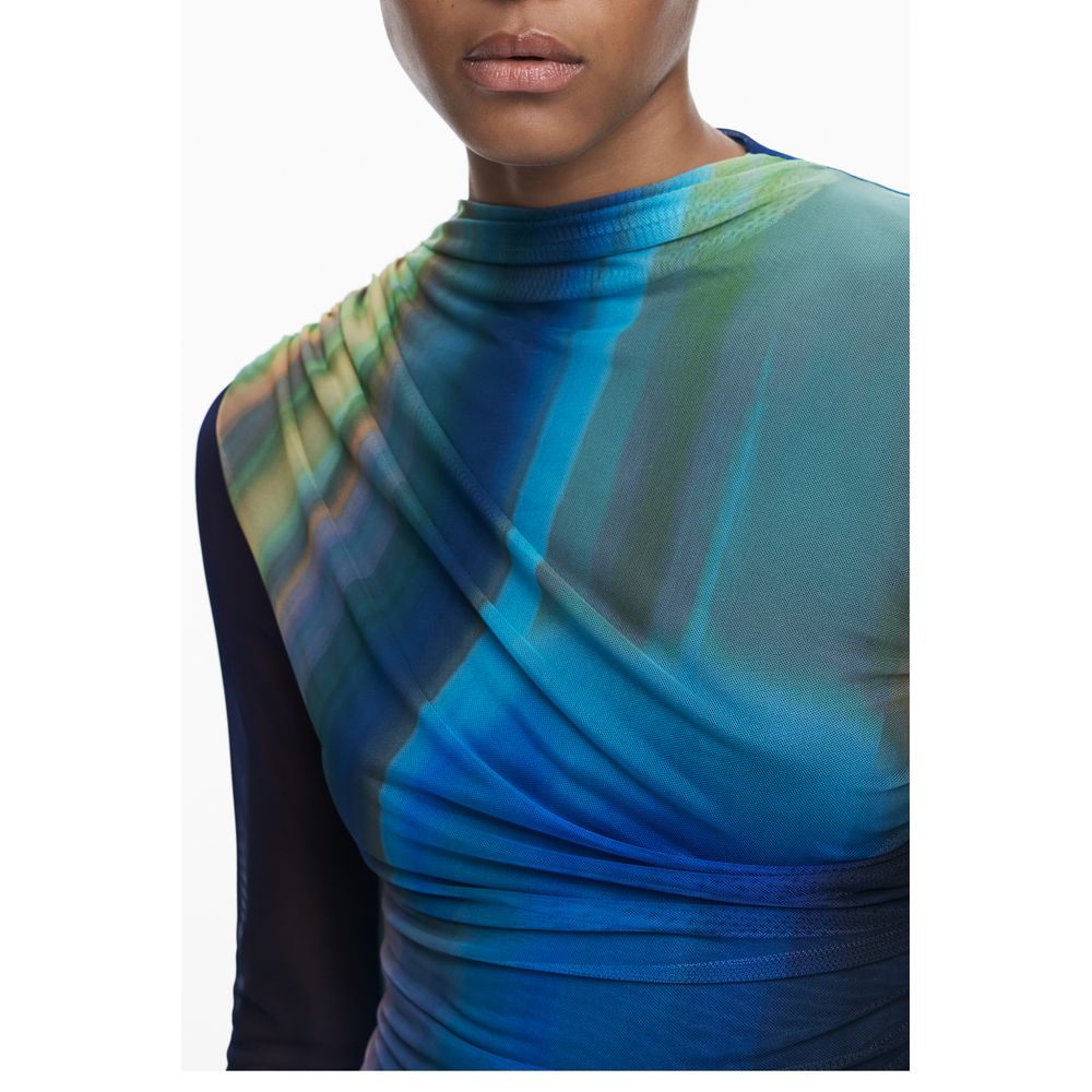 Desigual Blaues Polyester-Damenkleid