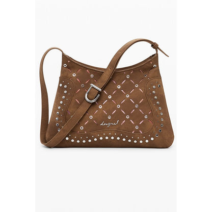 Desigual Braune Polyethylen-Damenhandtasche