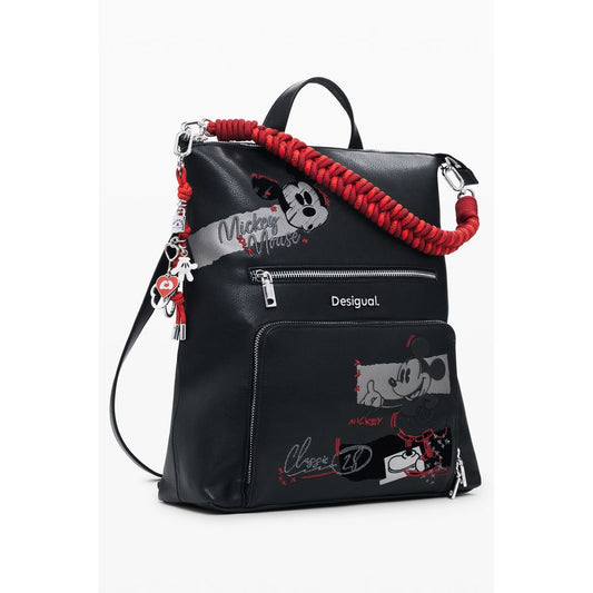 Desigual Schwarzer Polyethylen-Rucksack für Damen