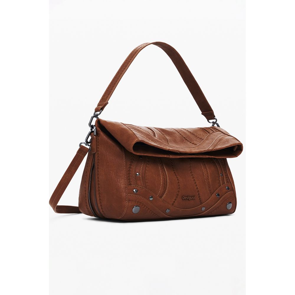 Desigual Braune Polyethylen-Damenhandtasche