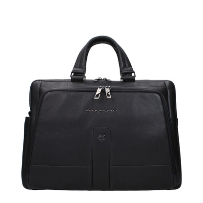 Piquadro Schwarze Business- und Laptoptaschen aus Leder