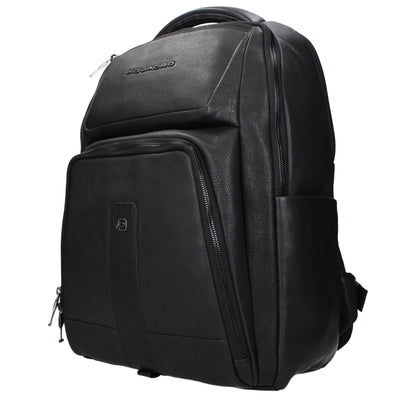 Piquadro Schwarze Lederrucksäcke