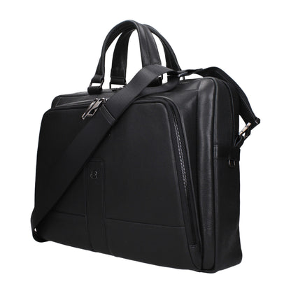 Piquadro Schwarze Business- und Laptoptaschen aus Leder