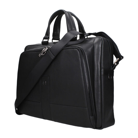 Piquadro Schwarze Business- und Laptoptaschen aus Leder