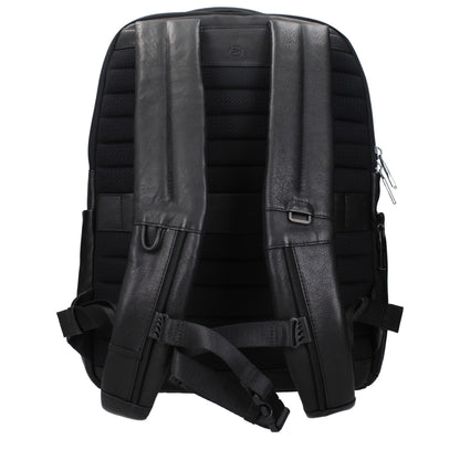 Piquadro Schwarze Lederrucksäcke