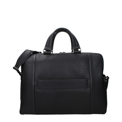 Piquadro Schwarze Business- und Laptoptaschen aus Leder