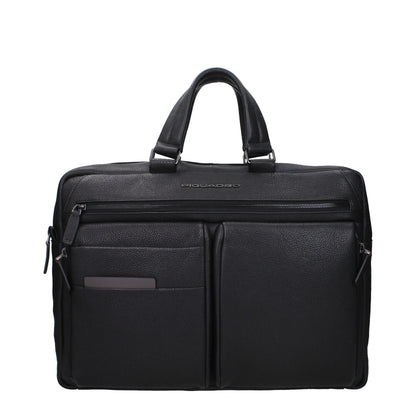 Piquadro Schwarze Business- und Laptoptaschen aus Leder