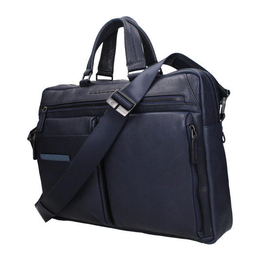 Piquadro Blaue Business- und Laptoptaschen aus Leder