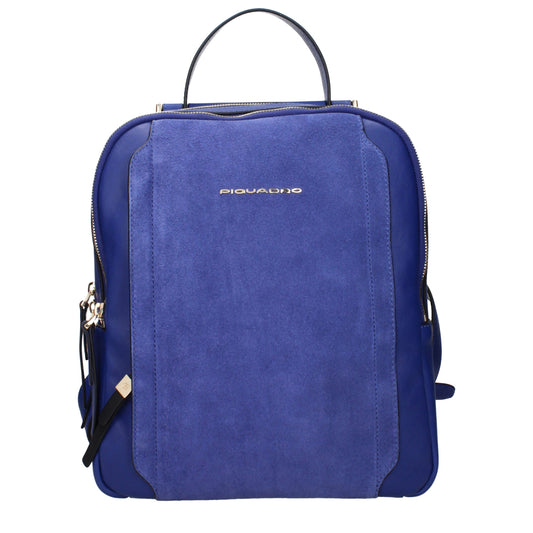 Piquadro Blaue Lederrucksäcke