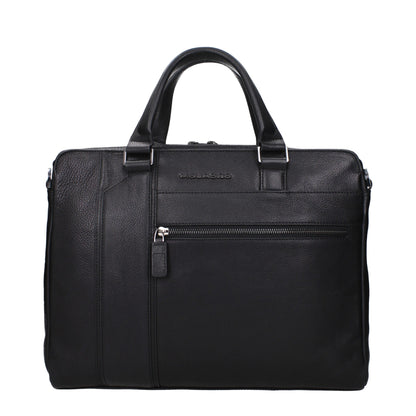 Piquadro Schwarze Business- und Laptoptaschen aus Leder