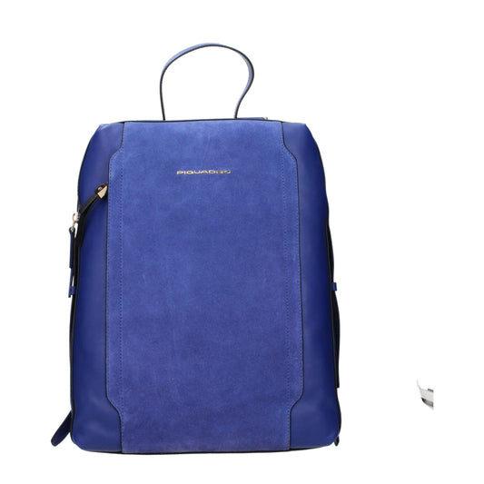 Piquadro Blaue Lederrucksäcke