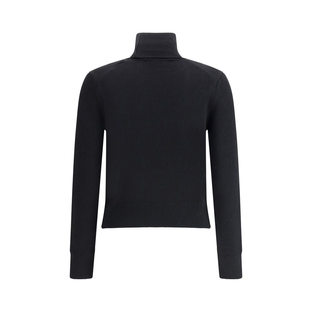 Ami Paris Schwarzer Rollkragenpullover aus Merinowolle