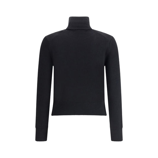 Ami Paris Schwarzer Rollkragenpullover aus Merinowolle