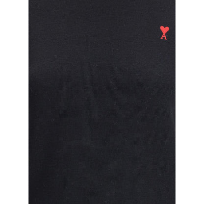 Ami Paris Schwarzer Rollkragenpullover aus Merinowolle