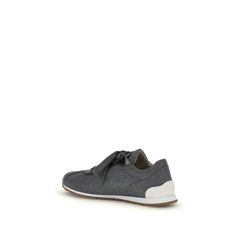 Brunello Cucinelli Sneakers aus Schurwollflanell