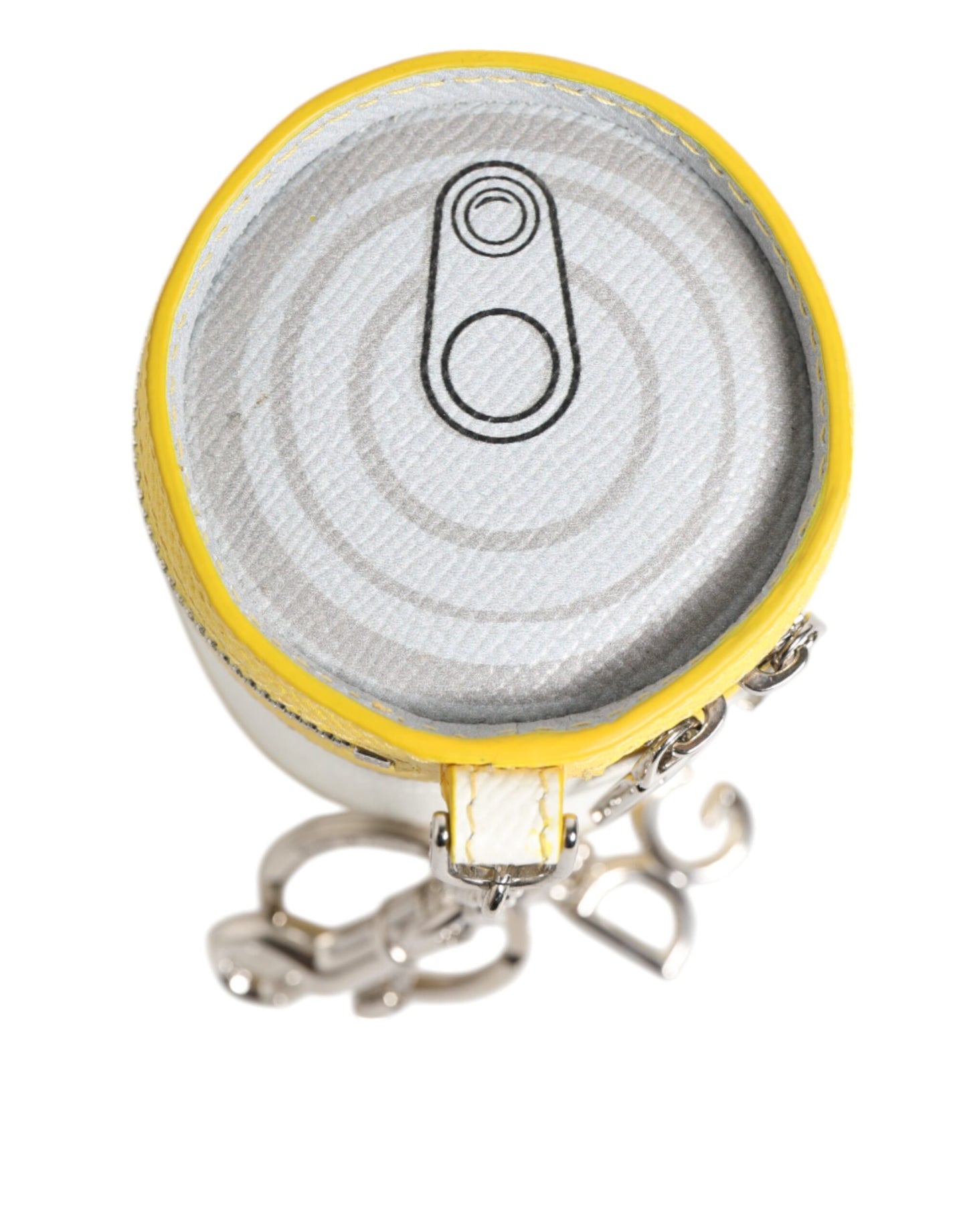 Dolce &amp; Gabbana Amore Leder Gelb Taschenanhänger Münzetui Schlüsselanhänger