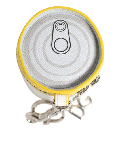 Dolce &amp; Gabbana Amore Leder Gelb Taschenanhänger Münzetui Schlüsselanhänger