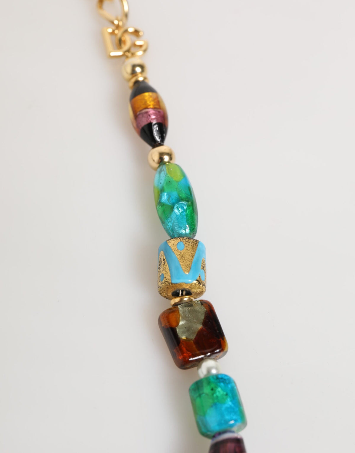 Dolce &amp; Gabbana Halskette mit Perlen aus Muranoglas in Mehrfarbig Messing Damen Schmuck