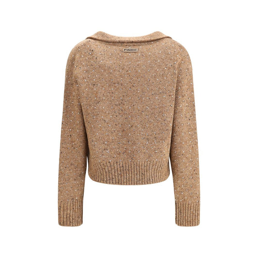 PINKO Beigefarbenes Woll-Sweatshirt