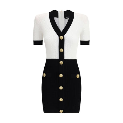 Balmain – Midikleid mit Flechtmuster