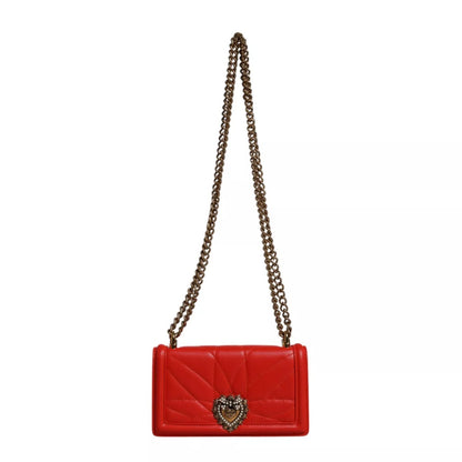 Dolce &amp; Gabbana Red Quilted Devotion Crossbody 11 PRO Handytasche