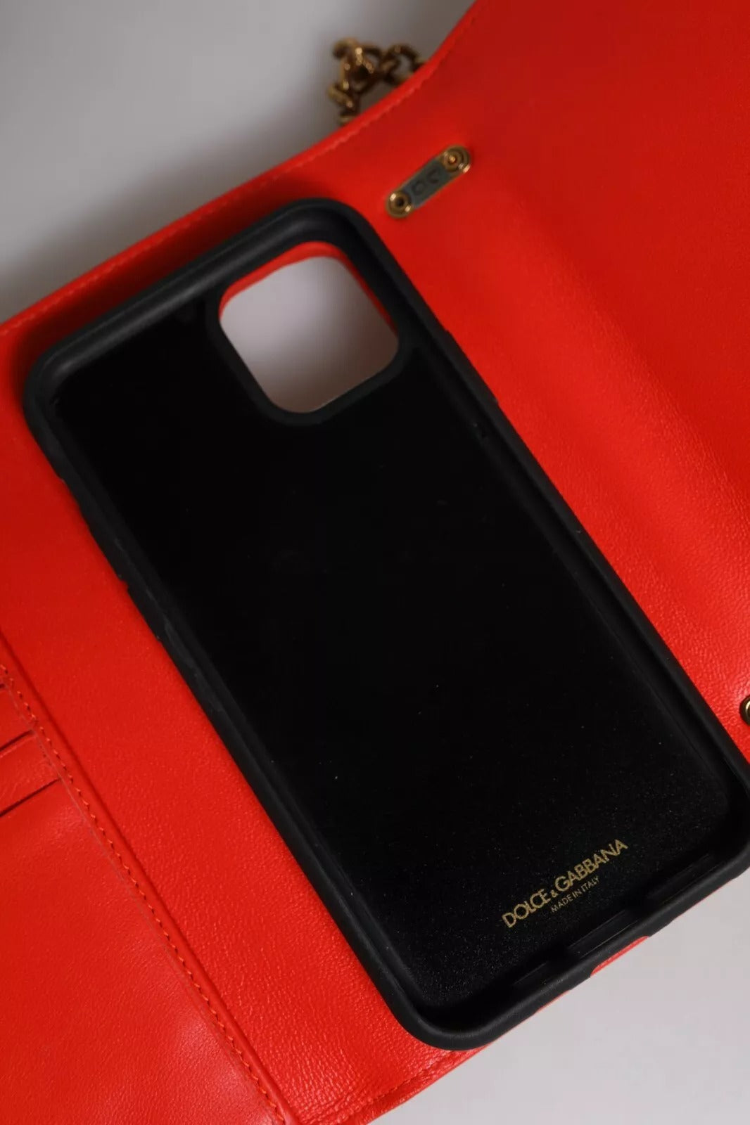 Dolce &amp; Gabbana Red Quilted Devotion Crossbody 11 PRO Handytasche