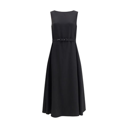 Sara Roka Black Polyester Casual Dress
