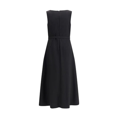 Sara Roka Black Polyester Casual Dress