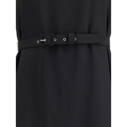 Sara Roka Black Polyester Casual Dress