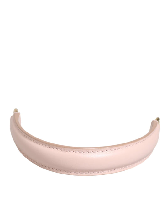 Dolce &amp; Gabbana Riemen Rosa Leder Gold Ton Big Bag Griff Schultergurt