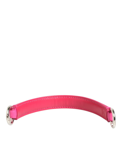 Dolce &amp; Gabbana Rosa verzierter Ledertaschengriff Damen Schultergurt