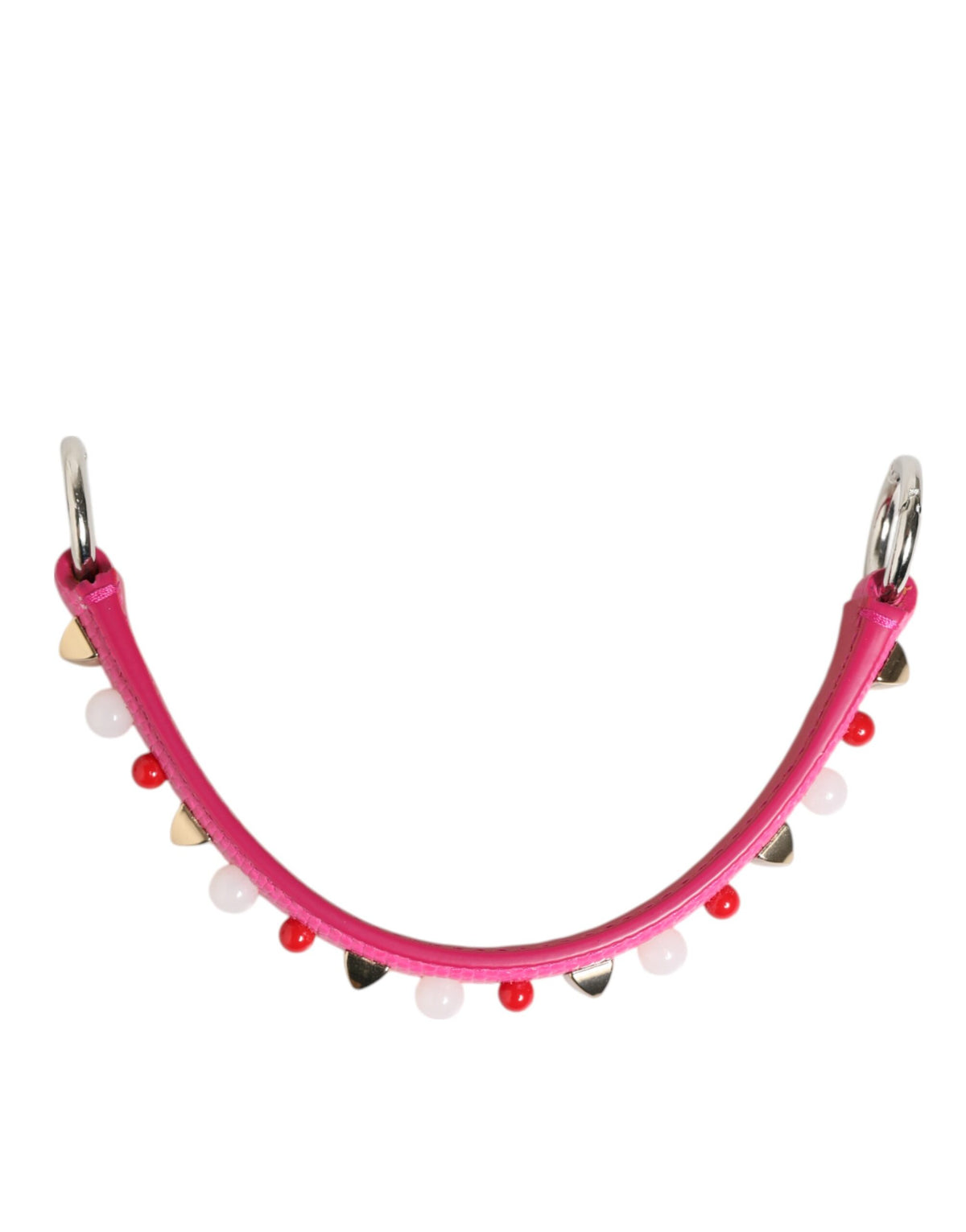 Dolce &amp; Gabbana Rosa verzierter Ledertaschengriff Damen Schultergurt